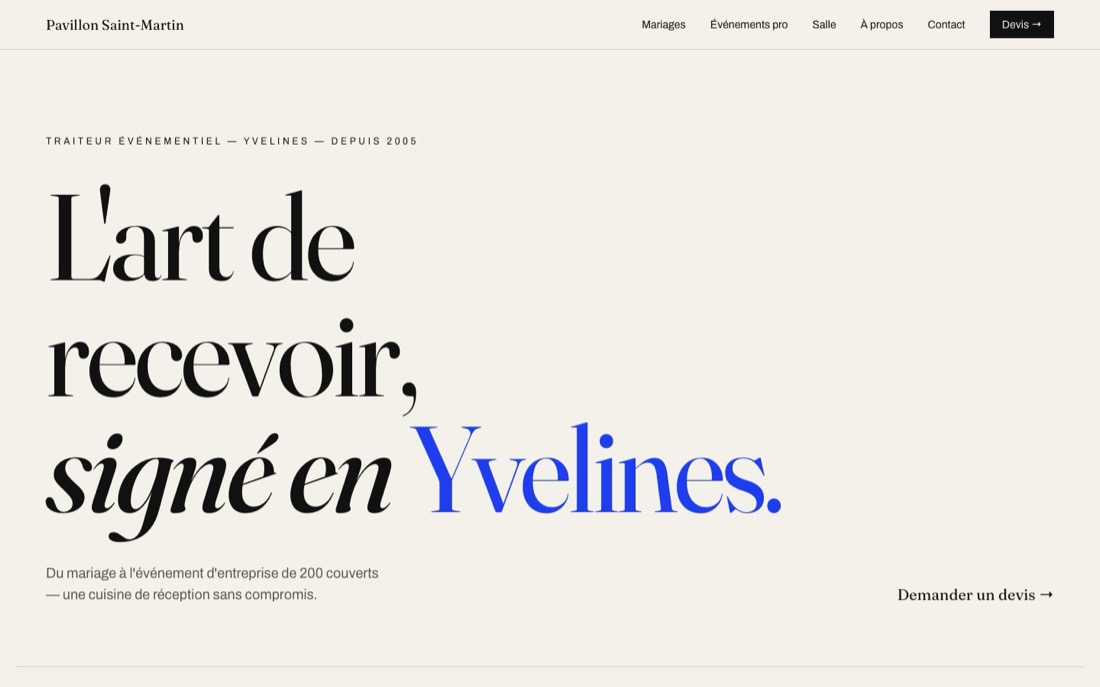 Aperçu de la maquette Type-Driven Editorial